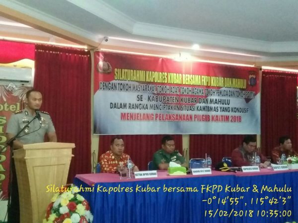 Kapolres Kubar, AKBP I Putu Yuni Setiawan SIK Saat Menyampaikan Sambutan