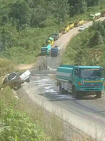 Kondisi Jalan Gunung Lantuq