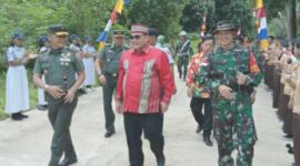 Bupati Kubar FX Yapan Bersama Danrem 091 Aji Suryanata Kesuma Brigjen TNI Irham Waroihan S.Sos dan Dandim 0912/KBR Letkol INF Rudi Setiawan SE