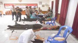 Kegiatan Bhakti sosial Donor darah Polres Kutai Barat