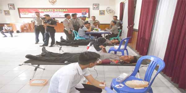 Kegiatan Bhakti sosial Donor darah Polres Kutai Barat