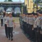 Kapolres Kubar AKBP I Putu Yuni Setiawan Saat Pemeriksaan Pasukan