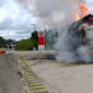 Foto Istimewa Mobil Tanki BBM Terbakar di Jengan Danum