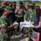 Pangdam Mayjen.TNI Heri Wiranto beserta rombongan saat disambut oleh Pemkab Kubar