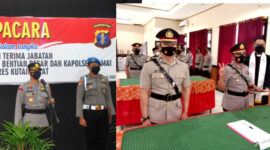 Kapolres Kubar AKBP.Irwan Yuli Prasetyo Memimpin Upacara Sertijab