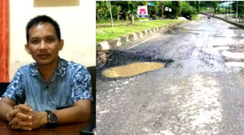 Ketua DPD LSM Fakta dan Kondisi Jalan dua Jalur Karang Rejo