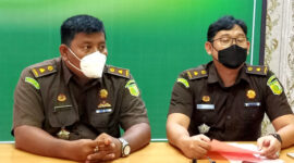 Kasi Intel Kejari Kubar Ricki Rionart Panggabean SH,M.Li Bersama Kasi Pidsus Kejari Kubar Iswan Noor SH MH Saat Pers Rilis