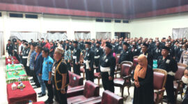 Hadirin Undangan Malam Pengesahan Warga Baru Tingkat 1 PSHT Cabang Kuibar Pusat Madiun