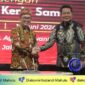 Foto Bupati Mahulu Bonifasius Belawan Geh SH ME Bersama Pelaksana Tugas (Plt) LAN RI Dr.Muhammad Taufiq, DEA Saat Acara Penandatanganan MoU