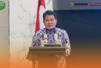 Bupati Mahulu Bonifasius Belawan Geh, SH, MH Saat Menyampaikan Sambutan Penutupan Workshop Petinggi dan BPK se-Mahulu