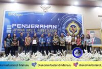 Foto Bersama Bupati Mahulu Bonifasius Belawan geh dan BPK RI Saat penyerahan WTP LKPD Tahun 2023