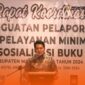 Bupati Mahulu Bonifasius Belawan Geh, SH, ME Saat Menyampaikan Sambutan Rakor SPM