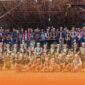 Foto Bersama Sekretaris Daerah kabupaten Mahakam Ulu Stephanus Madang Saat Menghadiri dan Membuka Upacara Adat