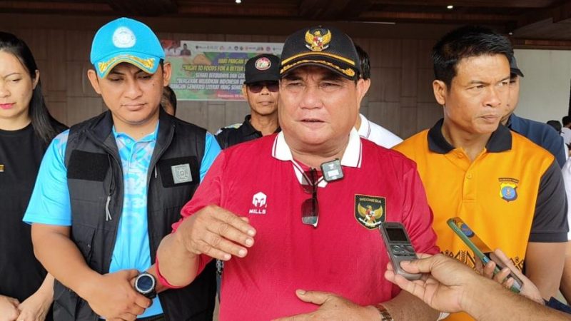 Bupati Kubar FX.Yapan mengatakan Kabupaten Kutai Barat bisa menjadi seperti Lampung untuk menyuplai kebutuhan Ibukota Nusantara pada peringatan Hari Pangan Sedunia di Alun-alun Itho Sendawar, Sabtu (19/10/2024).
