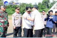 Bupati Mahakam Ulu (Mahulu) Menyambut Kunjungan Gubernur Kaltim Rudy Mas'ud.