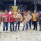 Foto : Olahraga Tradisional Bahempas Menjadi Pusat Perhatian Para Pengunjung Saat Pembukaan Festival Dahau 2025 HUT ke-26 Kutai Barat.