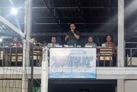 Foto : Bupati Kutai Barat (Kubar), Frederick Edwin Saat Menghadiri Sekaligus Menutup Perhelatan Bola Voli Juhan Asa Cup III.