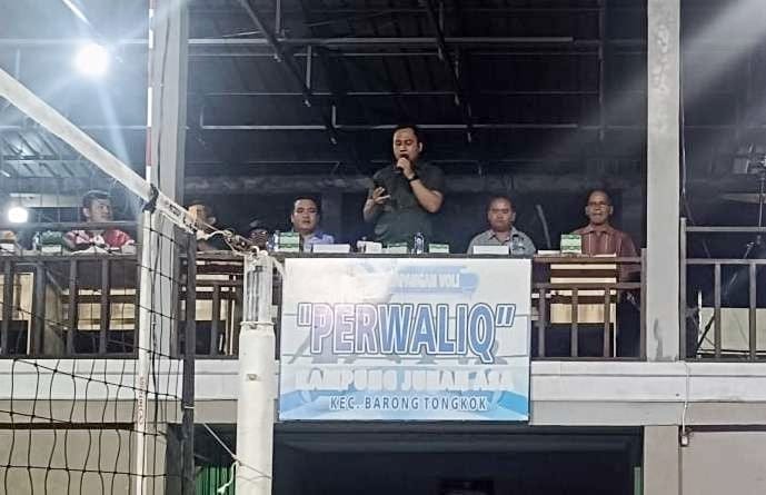Foto : Bupati Kutai Barat (Kubar), Frederick Edwin Saat Menghadiri Sekaligus Menutup Perhelatan Bola Voli Juhan Asa Cup III.