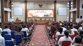 Foto ; Bupati Kutai Barat Saat Membuka Rakor BPK se-Kutai Barat.