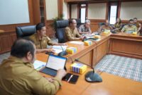 Kepala Dinas Penanaman Modal dan Pelayanan Terpadu Satu Pintu (DPMPTSP) Kutai Barat, Philip Silitonga Saat Membuka Audiensi RUPMK.
