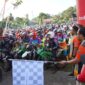 Bupati Kutai Barat, Frederick Edwin Saat Membuka Perhelatan Festival Luuq Melapeh yang juga dirangkai dengan Kejuaraan Motor Cross.
