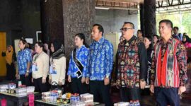 Bupati Kutai Barat, Frederick Edwin Saat Menghadiri Peringatan Hari Anak Nasional 2026.