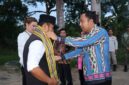 Bupati Kutai Barat Frederick Edwin Saat Menyambut Kunjungan Kerja Gubernur Kaltim, Rudy Mas'ud di Pelabuhan Penyeberangan Feri Melak Ilir.
