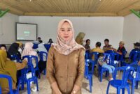 Tampak Warga Linggang Bangun Sari, Kecamatan Linggang Bigung Antusias Mengikuti Sosialisasi BPJS.