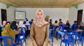 Tampak Warga Linggang Bangun Sari, Kecamatan Linggang Bigung Antusias Mengikuti Sosialisasi BPJS.
